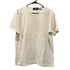 Sag Harbor Cream Ribbed Crew Neck T-Shirt